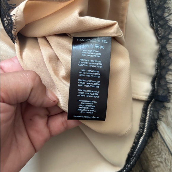 NWOT Hansen & Gratel Cream Black Mini Skirt Resort Wear - Picture 7 of 9